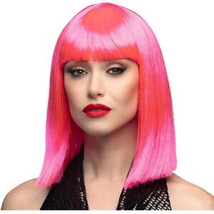 Smiffys Neon Pink Glam Wig - Short Blunt Bob for Ladies - Costume Accessory Smiffys Neon Pink Glam Wig - Short Blunt Bob for Ladies - Costume Accessory