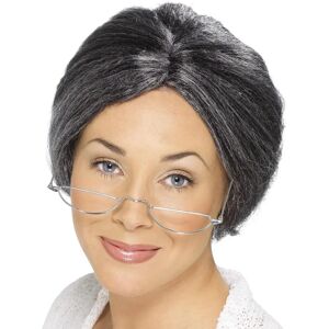 Smiffys Grey Granny Bun Wig - Adult Fancy Dress Accessory Smiffys Grey Granny Bun Wig - Adult Fancy Dress Accessory