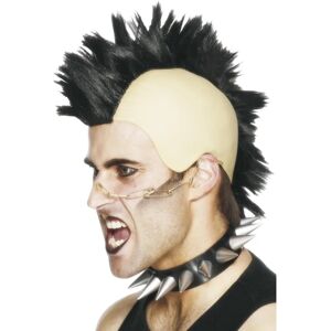 Smiffys Zwarte Mohican-wig - 80s punk kostuum Smiffys Zwarte Mohican-wig - 80s punk kostuum