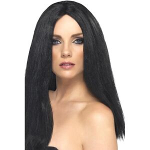 Smiffys Star Style Wig - 44cm Black Long Straight - Fancy Dress Accessory Smiffys Star Style Wig - 44cm Black Long Straight - Fancy Dress Accessory