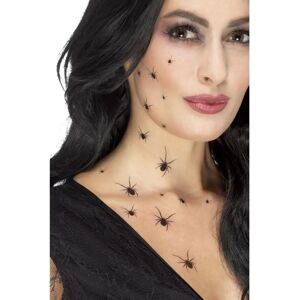 Transferências de Tatuagens de Aranha Arrastando de Smiffys - Preto para Adultos Transferências de Tatuagens de Aranha Arrastando de Smiffys - Preto para Adultos