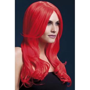 Smiffys Fever Khloe Wig Neon Red - Fancy Dress Costume Smiffys Fever Khloe Wig Neon Red - Fancy Dress Costume