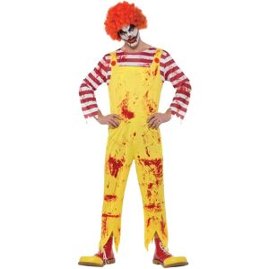 Smiffys Kreepy Killer Clown Costume Adult Yellow & Red - Halloween Cirque Sinister Fancy Dress Smiffys Kreepy Killer Clown Costume Adult Yellow & Red - Halloween Cirque Sinister Fancy Dress