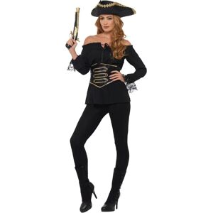 Smiffys Deluxe Pirate Shirt - Black, Ladies, Adult Costume Smiffys Deluxe Pirate Shirt - Black, Ladies, Adult Costume
