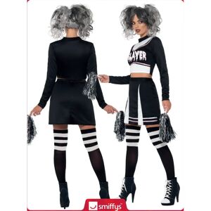 Smiffys Fever Gothic Cheerleader Costume - Adult Black Smiffys Fever Gothic Cheerleader Costume - Adult Black