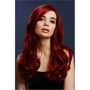 Smiffys Fever Khloe Ruby Red Long Wave Wig - Fancy Dress Smiffys Fever Khloe Ruby Red Long Wave Wig - Fancy Dress