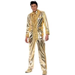 Smiffys Elvis Costume Large Gold - Men’s Fancy Dress - Elvis Presley Smiffys Elvis Costume Large Gold - Men’s Fancy Dress - Elvis Presley