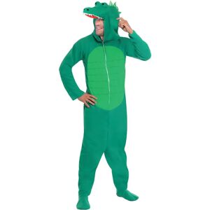Smiffys Adult Men's Crocodile Costume - Hooded All In One - Party Animals Smiffys Adult Men's Crocodile Costume - Hooded All In One - Party Animals