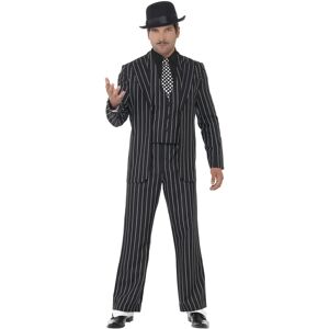 Smiffys Adult Men's Vintage Gangster Boss Costume - Black/White Smiffys Adult Men's Vintage Gangster Boss Costume - Black/White