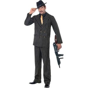 Smiffys Adult Men's Gold Pinstripe Gangster Costume - Costumes Smiffys Adult Men's Gold Pinstripe Gangster Costume - Costumes
