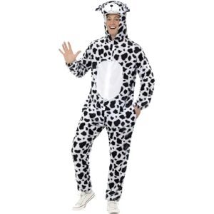 Smiffys Dalmatian Costume - Adult White/Black - Party Animal Fancy Dress Smiffys Dalmatian Costume - Adult White/Black - Party Animal Fancy Dress