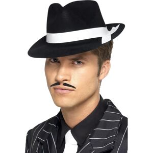Smiffys Black Gangster Hat - Al Capone Fancy Dress Mafia Accessory Trilby Smiffys Black Gangster Hat - Al Capone Fancy Dress Mafia Accessory Trilby
