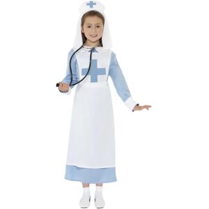 Smiffys Children's WW1 Nurse Costume - Blue, Dress, Mock Apron & Headpiece Smiffys Children's WW1 Nurse Costume - Blue, Dress, Mock Apron & Headpiece