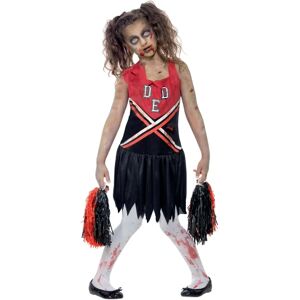Smiffys Zombie Cheerleader Kostüm Kinder Rot Schwarz - Halloween Kostüm Smiffys Zombie Cheerleader Kostüm Kinder Rot Schwarz - Halloween Kostüm