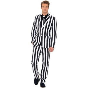Smiffys Humbug Striped Suit Adult Black White - Suit Smiffys Humbug Striped Suit Adult Black White - Suit