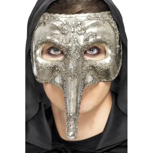 Smiffys Luxury Venetian Capitano Mask - Silver - Mask Smiffys Luxury Venetian Capitano Mask - Silver - Mask