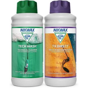 Nikwax Tech Wash & TX Direct Twin Pack - Waterproofing & Cleaning Kit Nikwax Tech Wash & TX Direct Twin Pack - Waterproofing & Cleaning Kit