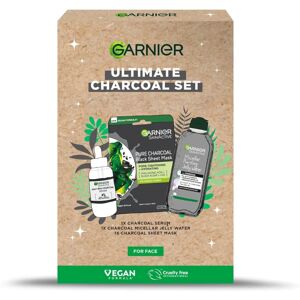 Garnier Ultimate Charcoal Face Set - Face Mask, Serum & Micellar Water Garnier Ultimate Charcoal Face Set - Face Mask, Serum & Micellar Water