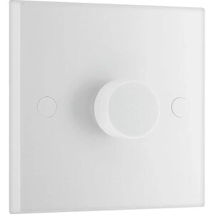 British General BG Electrical White Single Round Push Button Dimmer Light Switch - Light Switch British General BG Electrical White Single Round Push Button Dimmer Light Switch - Light Switch
