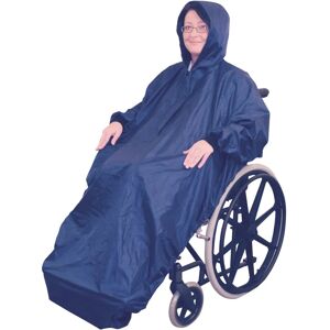 AidApt Blue Wheelchair Rain Cover with Sleeves - Waterproof Mac - Wheelchair Accessory AidApt Blue Wheelchair Rain Cover with Sleeves - Waterproof Mac - Wheelchair Accessory