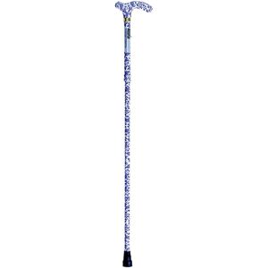 Aidapt Blue White Floral Folding Walking Stick - Walking Cane Aidapt Blue White Floral Folding Walking Stick - Walking Cane