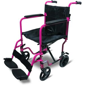Aidapt Aluminium Transit Chair - Pink Compact Foldable Wheelchair Aidapt Aluminium Transit Chair - Pink Compact Foldable Wheelchair