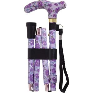 Aidapt Purple Blossom Deluxe Folding Walking Cane - Walking Cane Aidapt Purple Blossom Deluxe Folding Walking Cane - Walking Cane