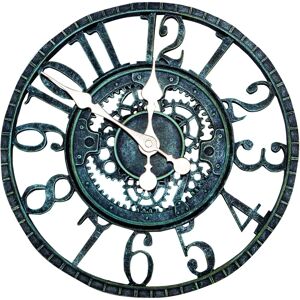 Sthelens Vintage Garden Wall Clock - 30cm - Green - Analog - Weatherproof - Indoor/Outdoor Sthelens Vintage Garden Wall Clock - 30cm - Green - Analog - Weatherproof - Indoor/Outdoor