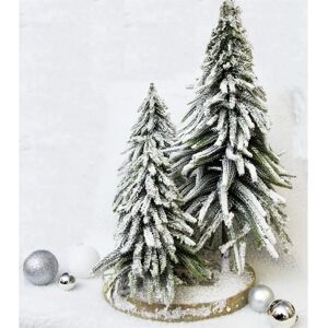 Netagon Mini Christmas Tree Display - Snow Top - Green Netagon Mini Christmas Tree Display - Snow Top - Green