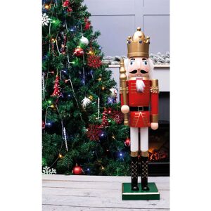 St Helens Home And Garden Nutcracker With Sceptre Christmas Decoration - 60cm Festive St Helens Home And Garden Nutcracker With Sceptre Christmas Decoration - 60cm Festive