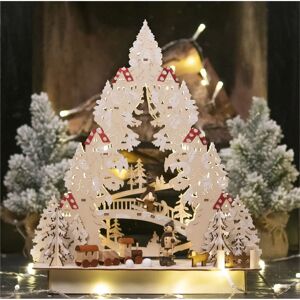 Netagon Wooden Festive Scene - Winter LED Décor Netagon Wooden Festive Scene - Winter LED Décor
