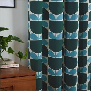 Orla Kiely Jade Block Stem Eyelet Curtains - 228cm Wide Orla Kiely Jade Block Stem Eyelet Curtains - 228cm Wide