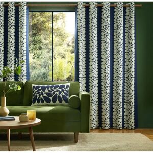Orla Kiely Sycamore Streifen Ösenvorhänge - Space Blue Orla Kiely Sycamore Streifen Ösenvorhänge - Space Blue