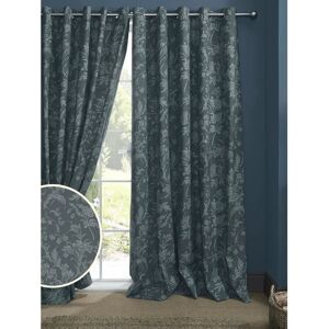 Laura Ashley Lloyd Curtains - Floral Grey - Eyelet - Curtains Laura Ashley Lloyd Curtains - Floral Grey - Eyelet - Curtains