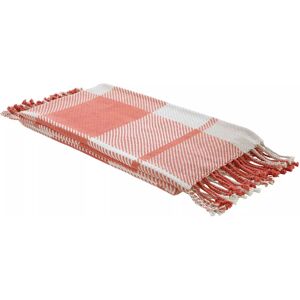 Laura Ashley Dylan Throw - Woven check cotton, Tassel edges Laura Ashley Dylan Throw - Woven check cotton, Tassel edges