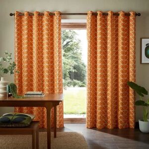 Orla Kiely Linear Stem Burnt Orange Ready-Made Eyelet Curtains - Curtains Orla Kiely Linear Stem Burnt Orange Ready-Made Eyelet Curtains - Curtains