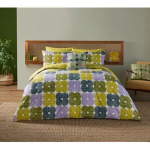 Orla Kiely Lilac Moss Textured Flower Duvet Cover - Bedding Set Orla Kiely Lilac Moss Textured Flower Duvet Cover - Bedding Set