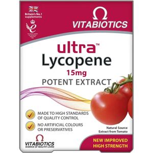 Vitabiotics Ultra Lycopene 15mg Potent Extract - Heart & Immune Support Vitabiotics Ultra Lycopene 15mg Potent Extract - Heart & Immune Support