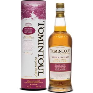 Tomintoul Small Batch Pinot Noir Cask Finish - Whisky écossais simple - Publicité Tomintoul Small Batch Pinot Noir Cask Finish - Whisky écossais simple - Publicité