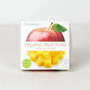 Clearspring Økologisk Fruktpuré Eple/Mango - 2x100g Clearspring Økologisk Fruktpuré Eple/Mango - 2x100g