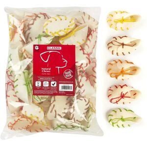 Classic Dog Chew Treat Natural Snacks Handmade - 50 White Laced Shoes - 65mm Classic Dog Chew Treat Natural Snacks Handmade - 50 White Laced Shoes - 65mm