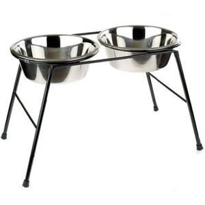 CalDEX Double Metal Dog Bowls Stand - 4L, 370mm High CalDEX Double Metal Dog Bowls Stand - 4L, 370mm High