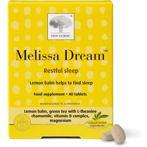 New Nordic Melissa Dream - 40 Tablets - Sleep and Nervous System Support New Nordic Melissa Dream - 40 Tablets - Sleep and Nervous System Support