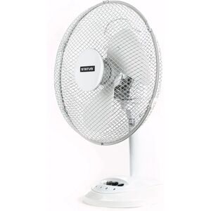 Status 12in. Oscillating Desk Fan - 3 Speed - White Status 12in. Oscillating Desk Fan - 3 Speed - White