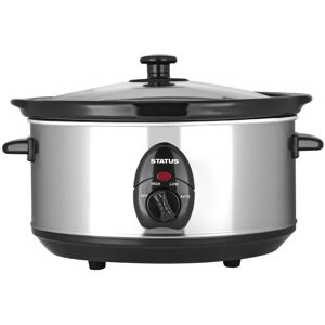 Status Electric Slow Cooker - 3.5L Stainless Steel - Removable Bowl & Glass Lid - Slow Cooker Status Electric Slow Cooker - 3.5L Stainless Steel - Removable Bowl & Glass Lid - Slow Cooker