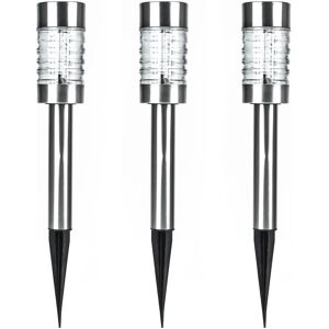 STATUS Nundle Outdoor Garden Solar Light - Waterproof Stainless Steel, 3 Pack of 6 cm LED Bollard Lights STATUS Nundle Outdoor Garden Solar Light - Waterproof Stainless Steel, 3 Pack of 6 cm LED Bollard Lights