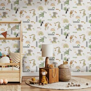 Holden Decor Papier Peint Animaux Abstraits - Sauge / Beige - Papier peint - Publicité Holden Decor Papier Peint Animaux Abstraits - Sauge / Beige - Papier peint - Publicité