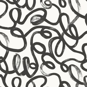 Papier Peint Squiggle Holden Decor Noir Blanc - Papier - Publicité Papier Peint Squiggle Holden Decor Noir Blanc - Papier - Publicité
