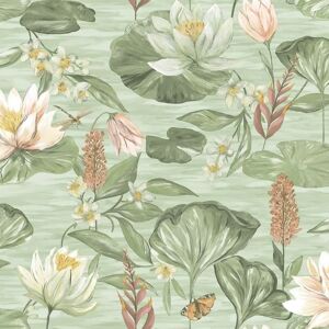 Holden Decor Rural Paradise Lily Pad Wallpaper - Wallcovering Holden Decor Rural Paradise Lily Pad Wallpaper - Wallcovering