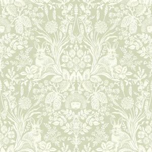 Holden Decor Harlen Green/White Damask Wallpaper - Wallpaper Holden Decor Harlen Green/White Damask Wallpaper - Wallpaper